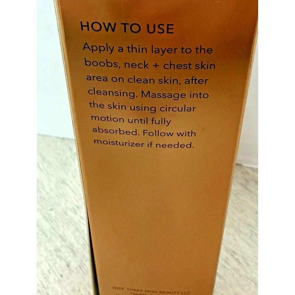 Nakery Concentrated Neck, Dec & Boob Serum Wrinkle Reducing 3.88 Oz - NEW IN BOX